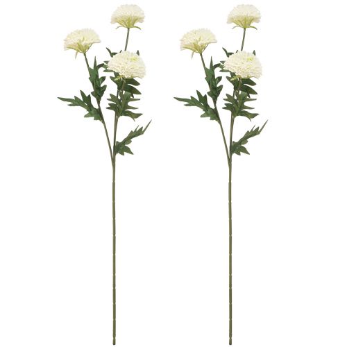 Floristik24 Dália dekoratív virágok művirágok fehér virág L64cm 3 db