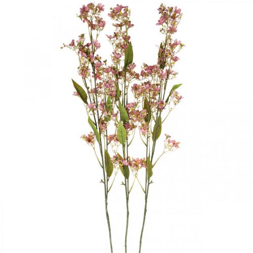tételeket Díszág virágokkal műrózsaszín Daphne ág 110cm 3db