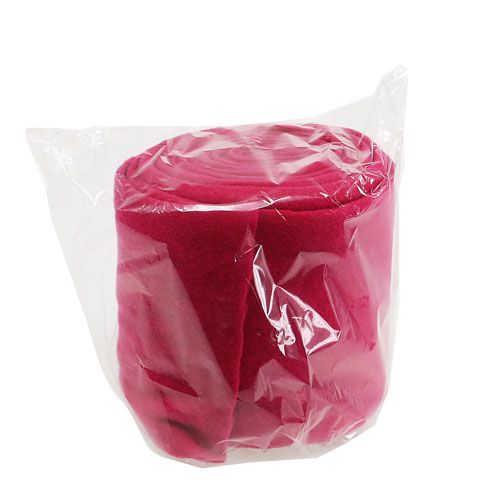 Floristik24 Dekoratív gyapjú rózsaszín 15cm 5m