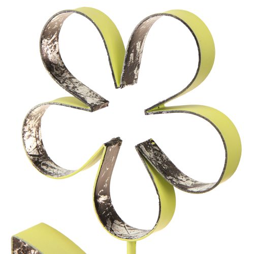 Floristik24 Dekoratív állvány fém virágalap zöld ezüst H29cm