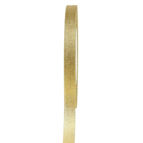 Floristik24 Dekoratív arany szalag 6mm 22,5m