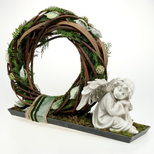 tételeket Emlékfigura alvó angyal szürke 16cm 2 db