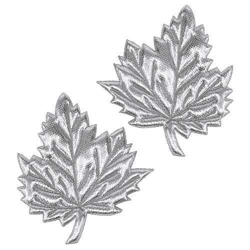 Deco levelek selyemből 5cm ezüst 60p