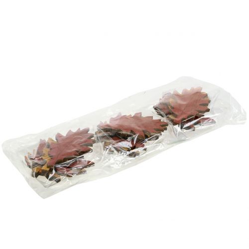 Floristik24 Dekoratív levélkeverék fa sárga, narancs, sötétvörös 8cm 18 db