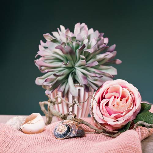 Floristik24 Dekoratív virág ág hab zöld 70cm