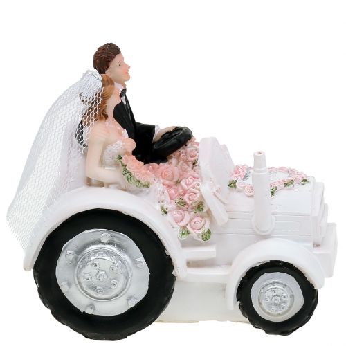tételeket Dekoratív menyasszony és vőlegény traktoron H10cm