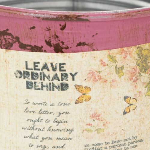 tételeket Dekoratív lila fém doboz ültetéshez, Ø15,5cm M15cm