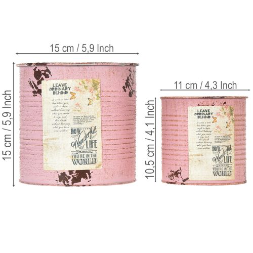 tételeket Virágcserép szett erkélyre és kertbe, virágláda dekoráció, vintage stílusú, 15 cm, 3 darabos