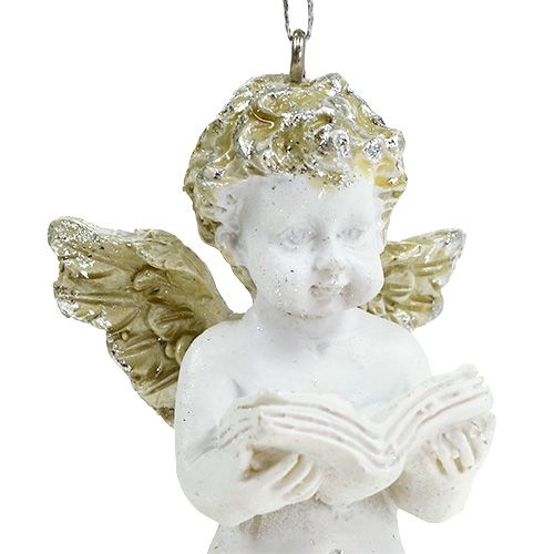 tételeket 6,5 cm-es fehér díszítő angyalka