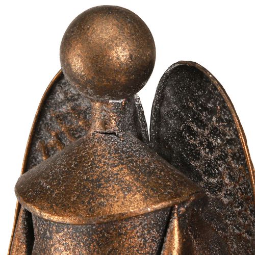 Floristik24 Dekoratív angyal csillag fém karácsonyi bronz H52cm