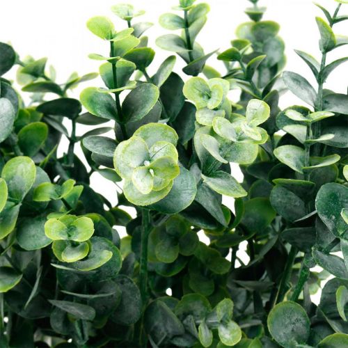 tételeket Dekoratív eukaliptusz ág sötétzöld mesterséges eukaliptusz mesterséges zöld növények 6db