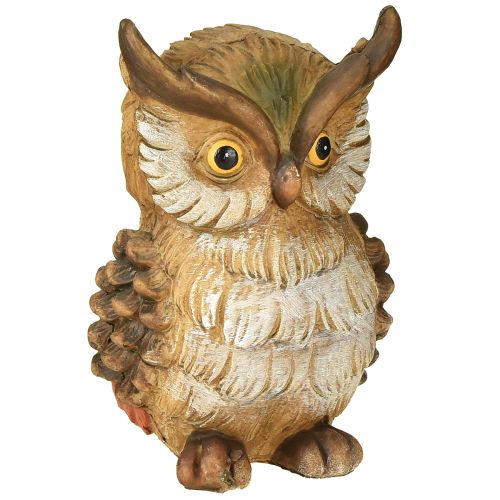 Floristik24 Dekoratív bagoly díszfigura kézzel festett őszi dekoráció polirezinből, 14 cm
