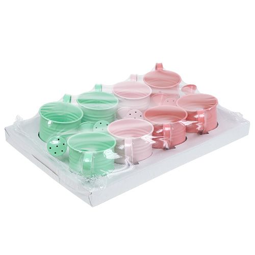 Floristik24 Dekoratív öntözőkannák pasztell segg. Ø7,5cm H7,5cm 8db