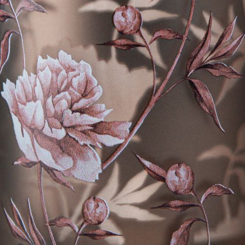 tételeket Dekoratív üveglámpás pünkösdi rózsa mintával, ezüstbarna, M12.5cm, 2 db