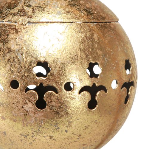 Floristik24 Dekoratív harang arany harang függő dekoráció fém natúr Ø14cm