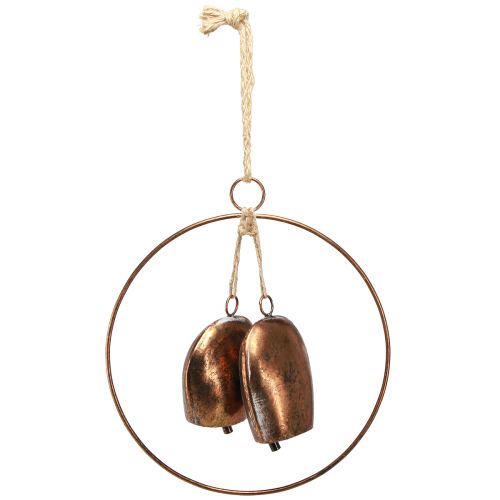 tételeket Hagyományos karácsonyi harangok bronz hatásban, függő dekoráció, csengőgyűrű Ø29cm