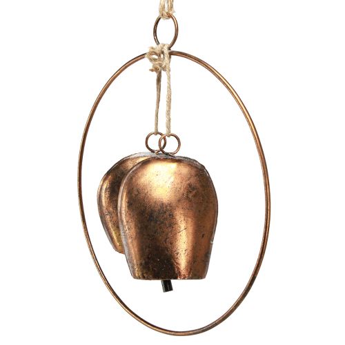tételeket Hagyományos karácsonyi harangok bronz hatásban, függő dekoráció, csengőgyűrű Ø29cm