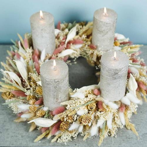 tételeket Lagurus szárított virágdísz, szárított szökőkútfű, természetes fű, H30–70cm 45g