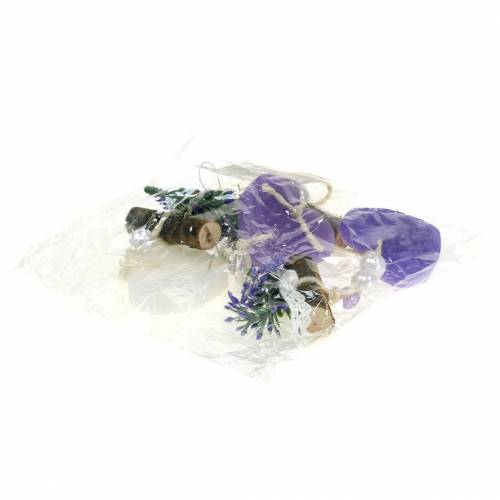 Floristik24 Dekoratív fogas lila, fehér L47cm