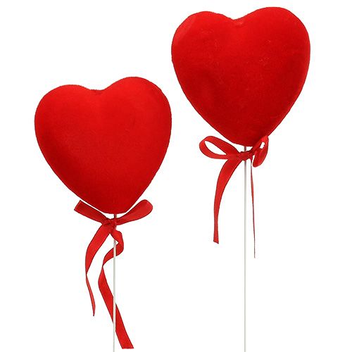 Floristik24 Dekoratív szív bolyhos 8cm 12db