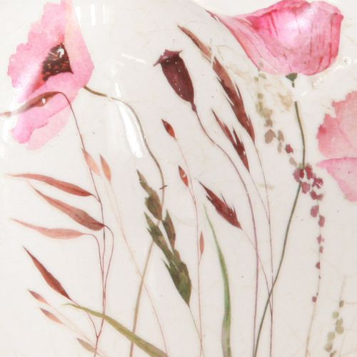 Floristik24 Dekoratív szívek kerámia asztaldísz mákropogtató 8cm 3db