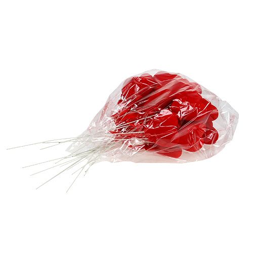 tételeket Dekoratív szívek bolyhosodva 6cm piros 18 db