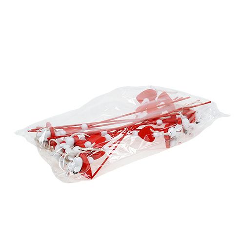 tételeket Díszszívek egérrel pálcán piros 12 db