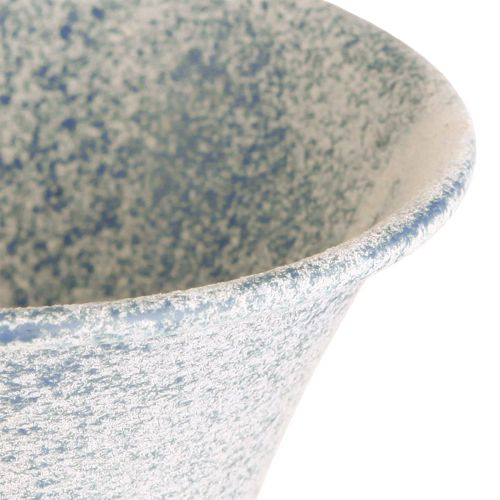 tételeket Dekoratív kehely antik fehér kék fém asztaldísz Ø11cm M17.5cm