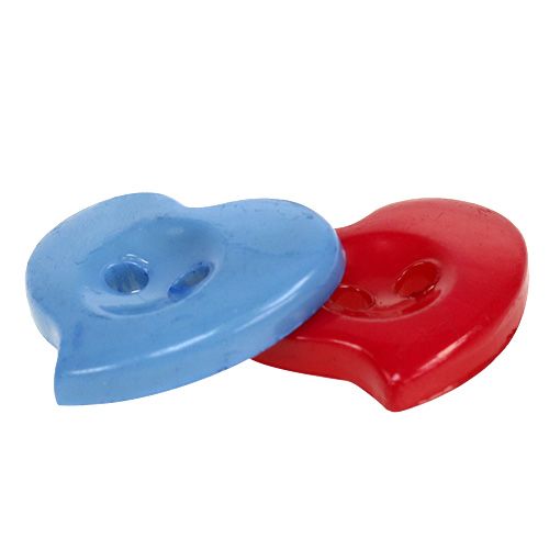 Floristik24 Dekoratív gombok szív alakú Ø2,2cm 200db.