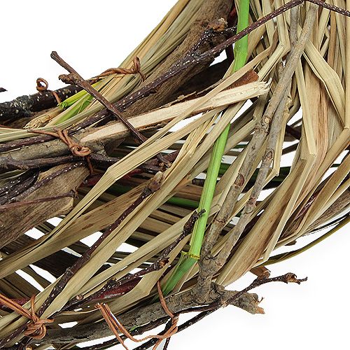 Floristik24 Dekoratív fonott koszorú Ø35cm natúr