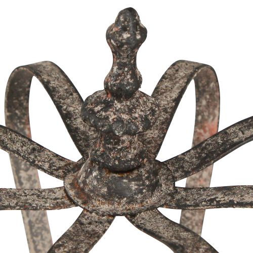 Floristik24 Dekoratív korona antik hatású fém dekoráció rozsda Ø19.5cm M22cm