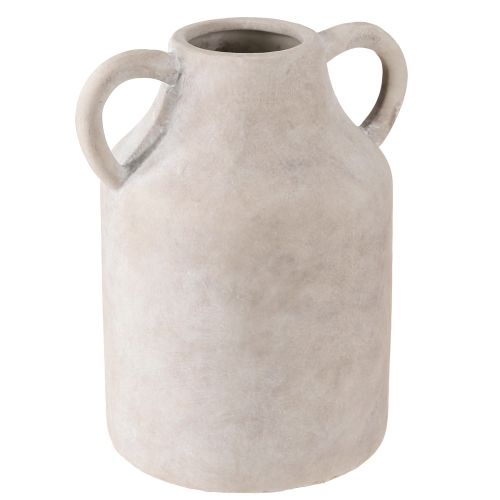 Floristik24 Kerámiából készült dekoratív kancsó bézs színben Ø14,5cm H22cm