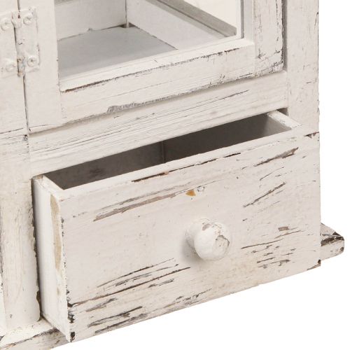 tételeket Dekoratív lámpás vintage fiókos fehér 20×20cm H51cm