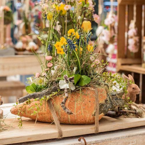 Dekoratív sárgarépa, beton dekoráció ültetésre, húsvéti, sárgarépa növénycserép, tavaszi dekoráció L28cm