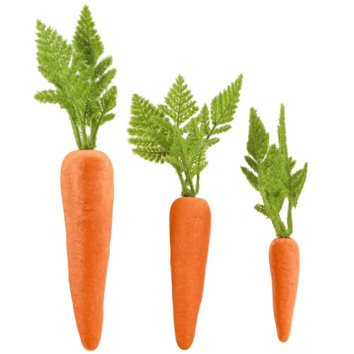 Floristik24 Dekoratív sárgarépa Pelyhesített sárgarépa H27-37 cm 6 db-os készletben