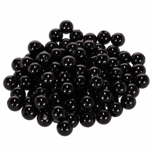 Dekoratív gyöngyök Ø10mm fekete 115 db