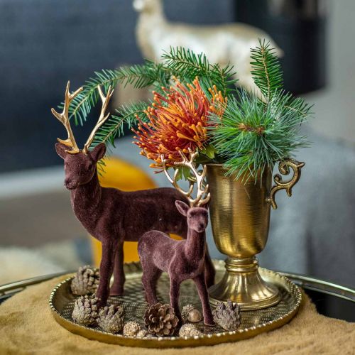 Floristik24 Dekoratív csésze füllel arany Ø11cm H17,8cm antik megjelenés