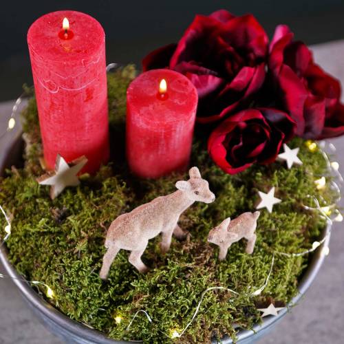 Floristik24 Deco szarvas 10 cm, őzbarna állományú készlettel