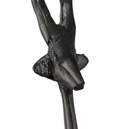 Floristik24 Dekoratív rénszarvas fém díszfigura fekete színben 15cmx8cmx53cm