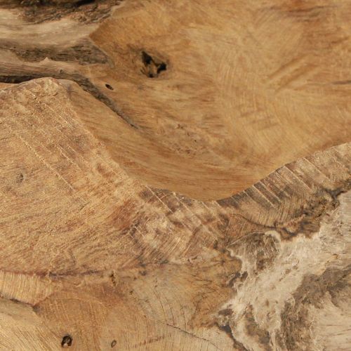 Floristik24 Dekoratív tál, fa tikfa, natúr tengerész mintás, 46x14x7cm