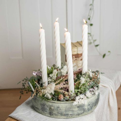 Floristik24 Dekoratív tál fogantyúkkal vintage fém Ø28/32,5/36cm 3 db-os készlet