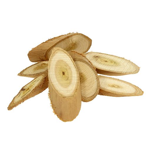 Floristik24 Díszkorongok fából ovális 9-12cm 500g