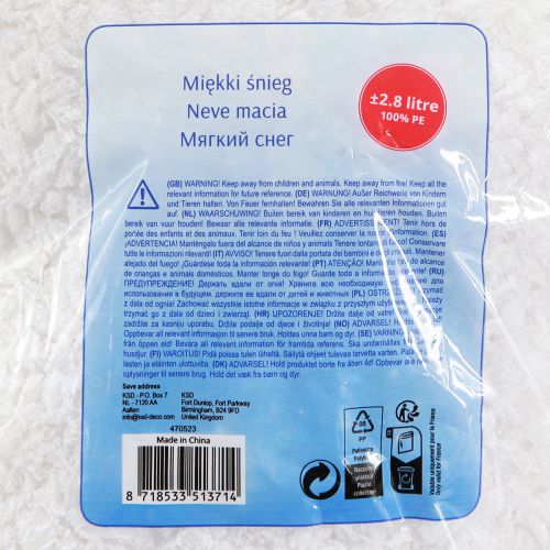 tételeket Dekoratív hópelyhek fehér téli dekoráció fehér 2,8l