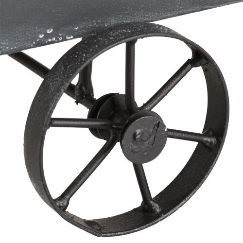 tételeket Dekoratív talicska növénydoboz fém antracit L30cm