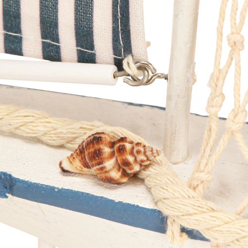 tételeket Dekoratív vitorlás fa kagylók fehér kék L26,5cm H37cm