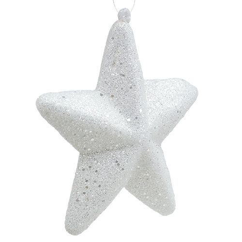 tételeket Dekoratív csillag fehér 20 cm-es függeszthető
