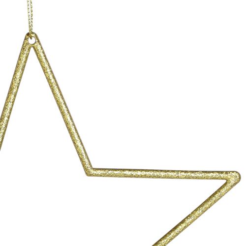 tételeket Arany csillogó csillag dekorációk, 18cm, karácsonyi díszek, arany csillagok, 8 darab