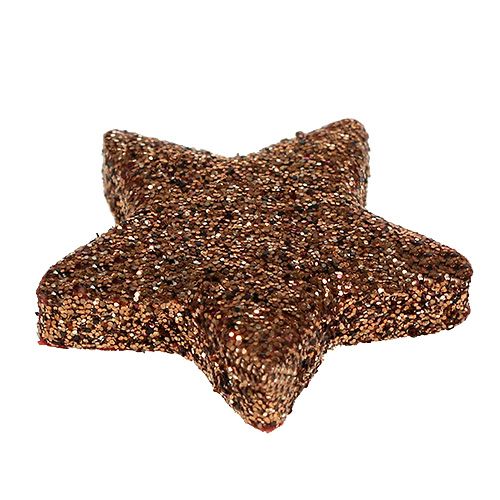 Floristik24 Deco csillagok mini 2,5cm réz, csillám 100db