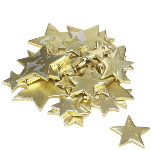 Floristik24 Dekoratív csillagok szórt dekoráció arany Ø3-7cm – 2. választás – 44 db