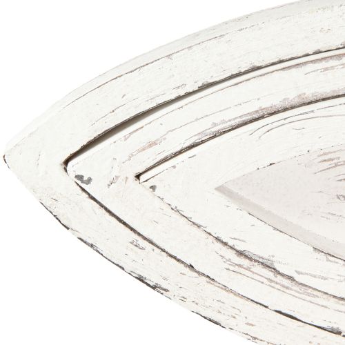 tételeket Dekoratív tálca fa halfehér natúr L30/40/50 cm 3 db-os készlet